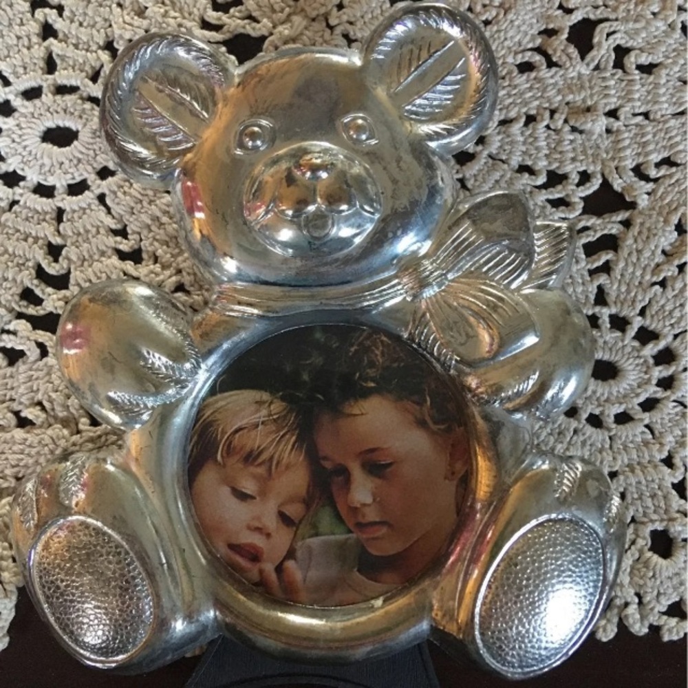 Silver plated baby picture frame